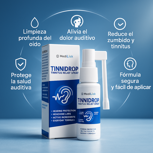Tinnidrop Spray Auditivo para Limpieza y Alivio del Dolor
