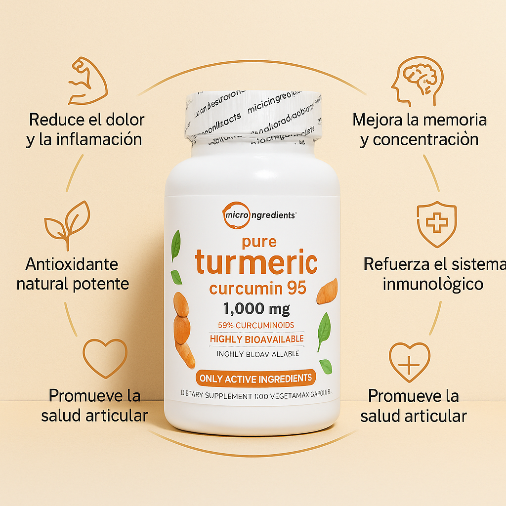 Turmeric Curcumin Premium Microingredients – Alivio Rápido y Natural en 7 Días