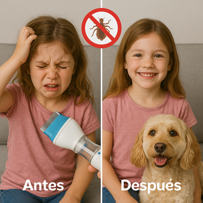 Peine Aspirador Eléctrico para Piojos y Pulgas