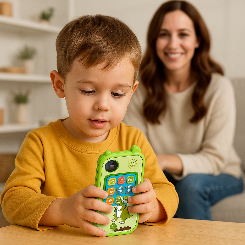Teléfono Infantil Educativo con Cámara y Juegos Didácticos