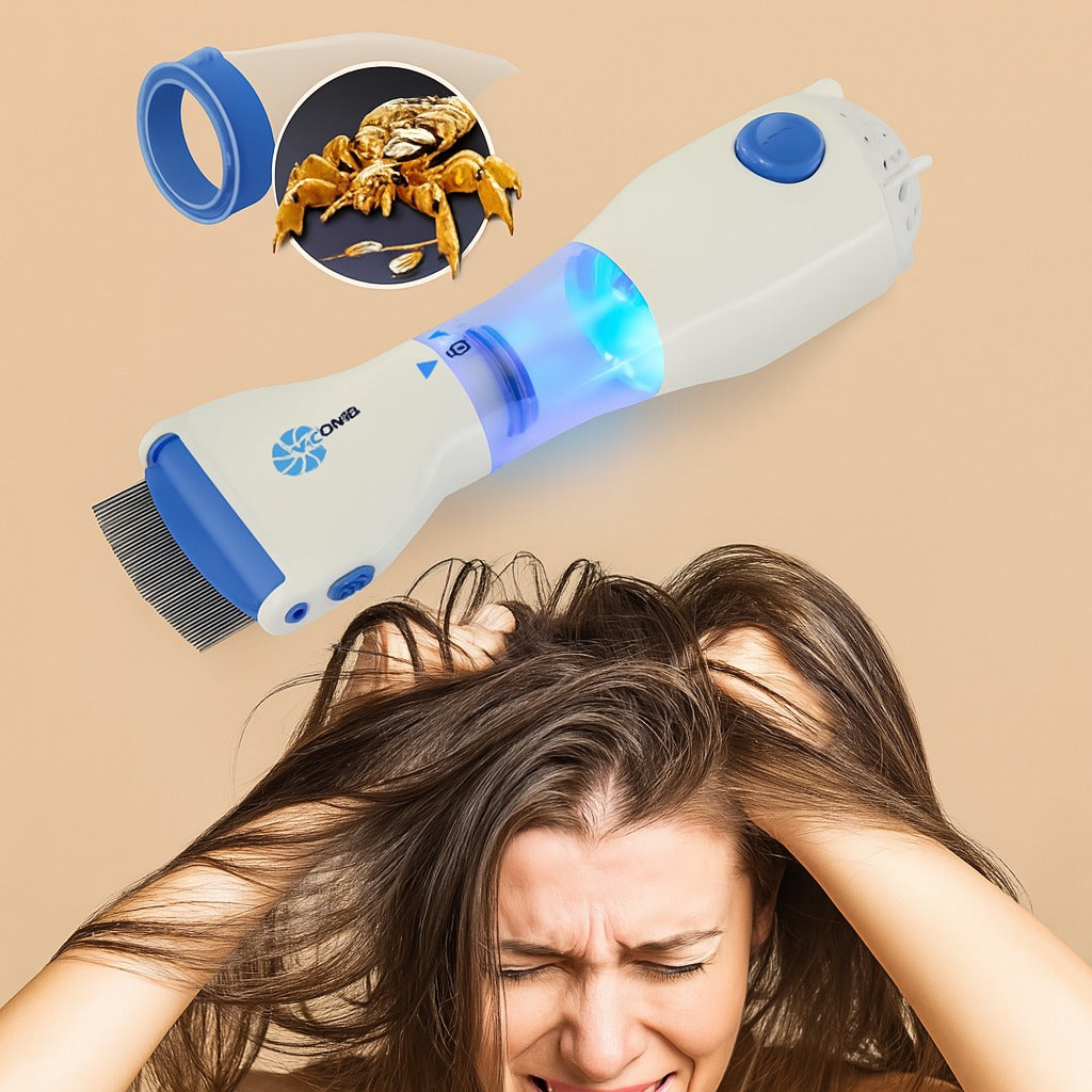 Peine Aspirador Eléctrico para Piojos y Pulgas